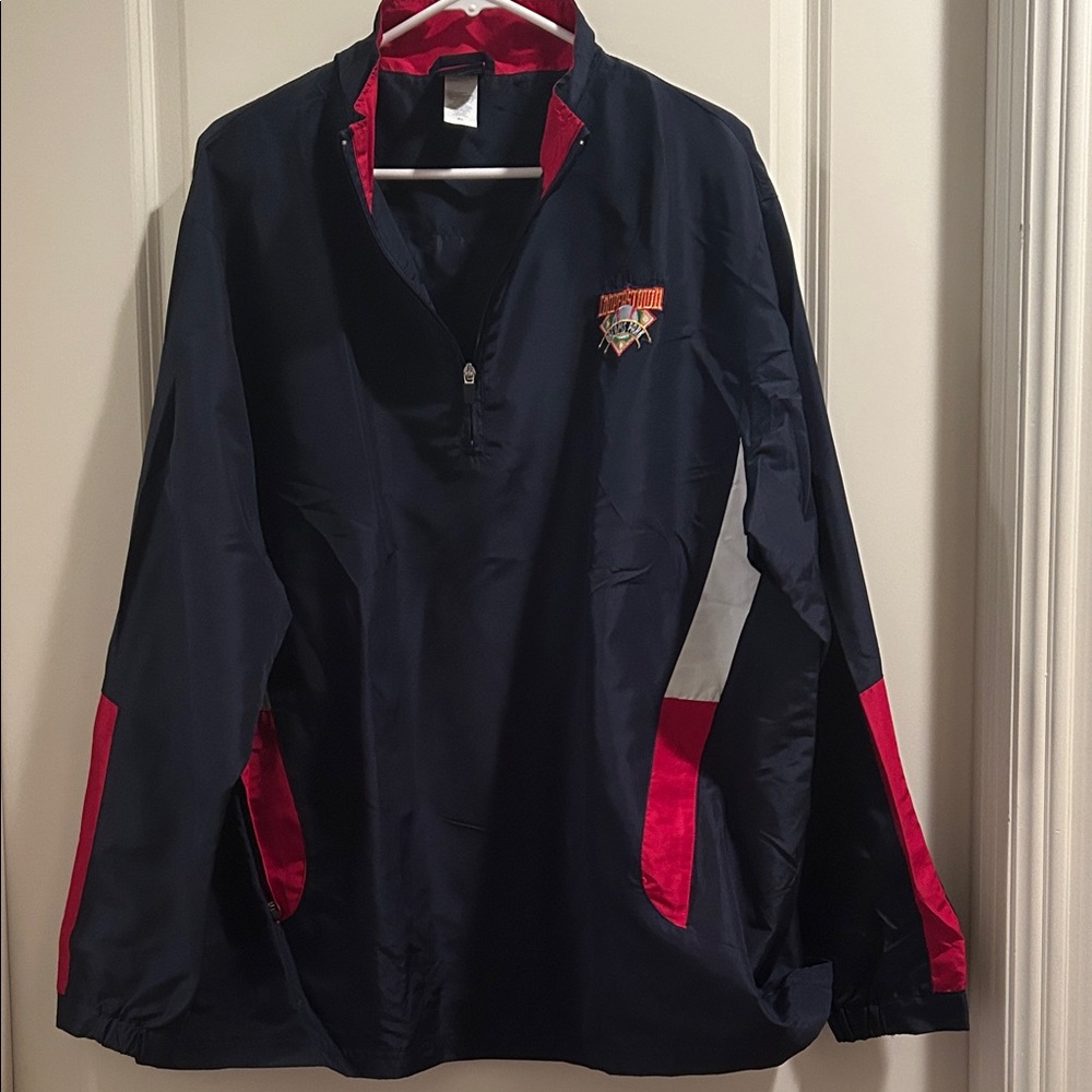 NWOT Cooperstown Dreams Park 1/4 zip Pullover windbreaker Jacket zip pockets XL